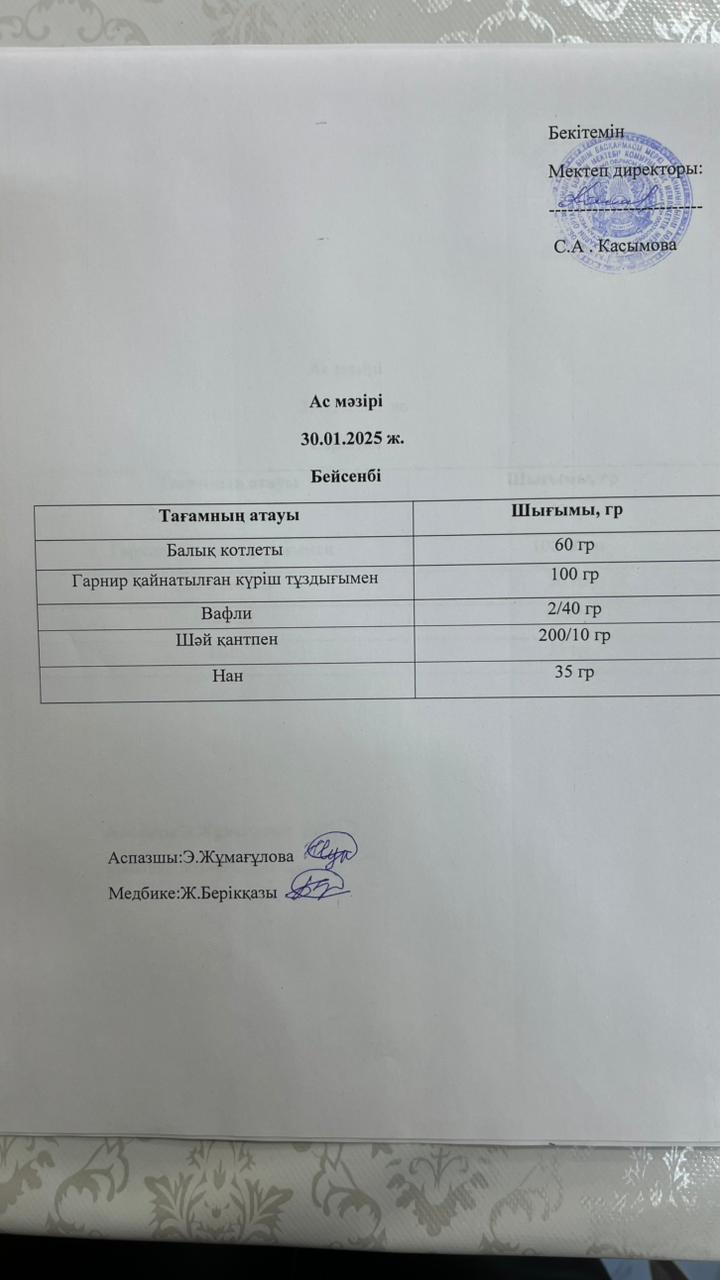 Ас мәзірі