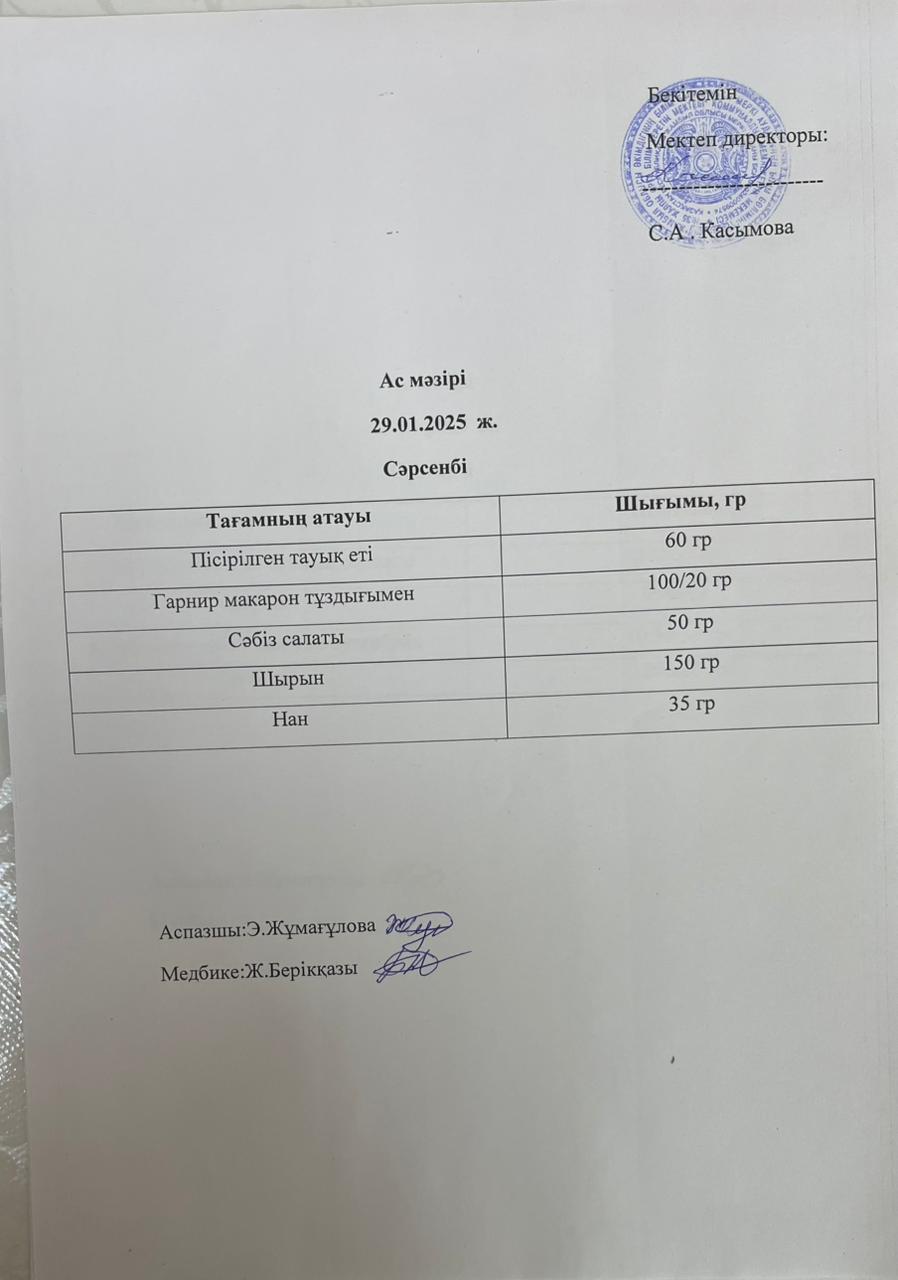 Ас мәзірі