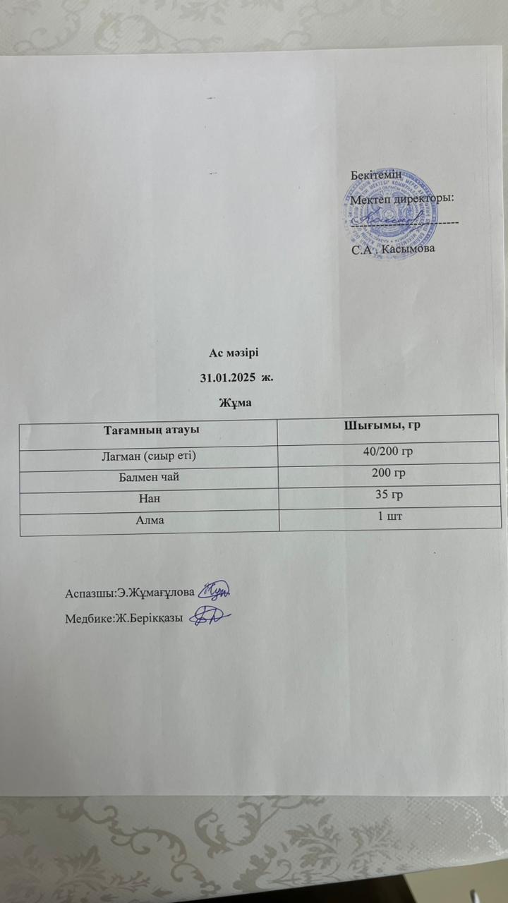 Ас мәзірі