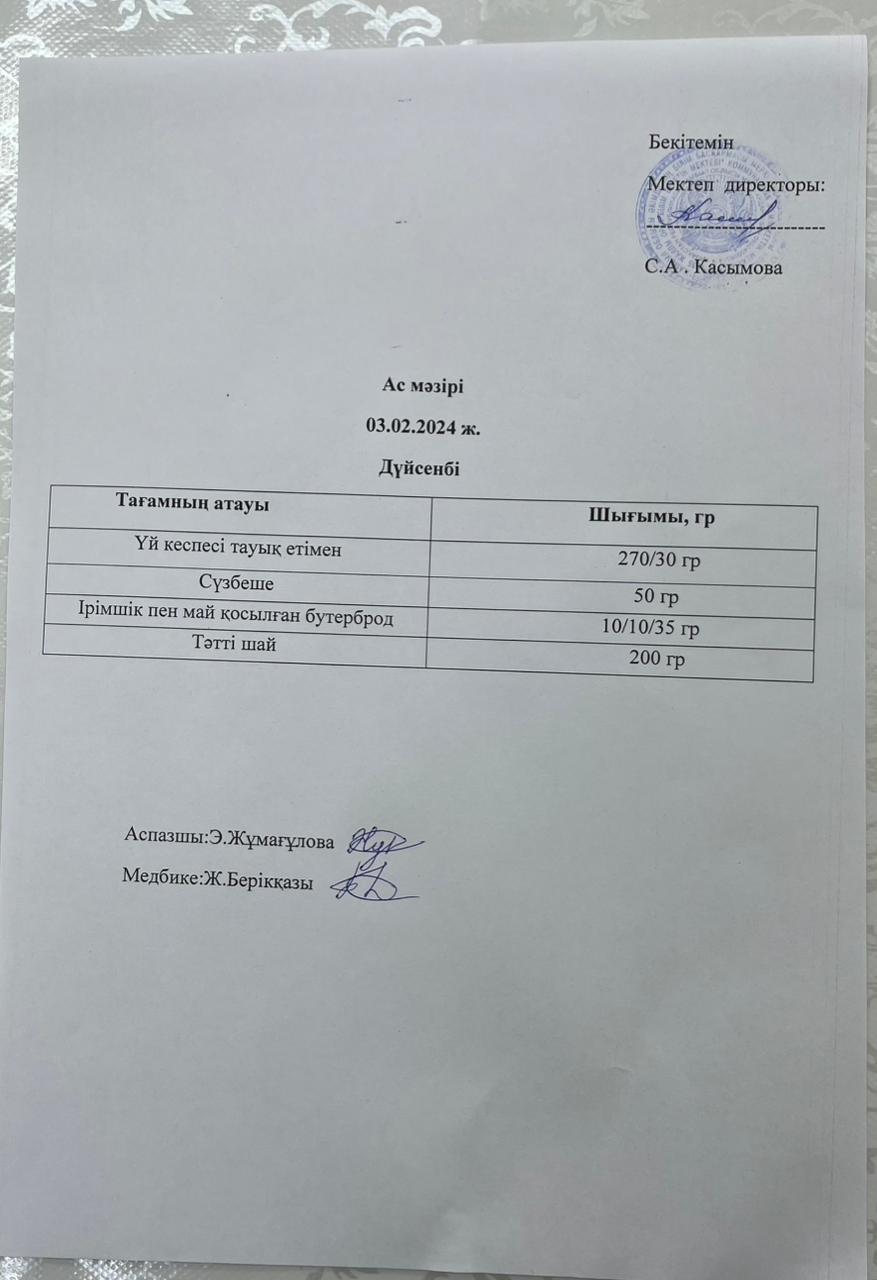Ас мәзірі