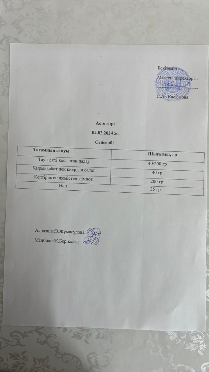 Ас мәзірі
