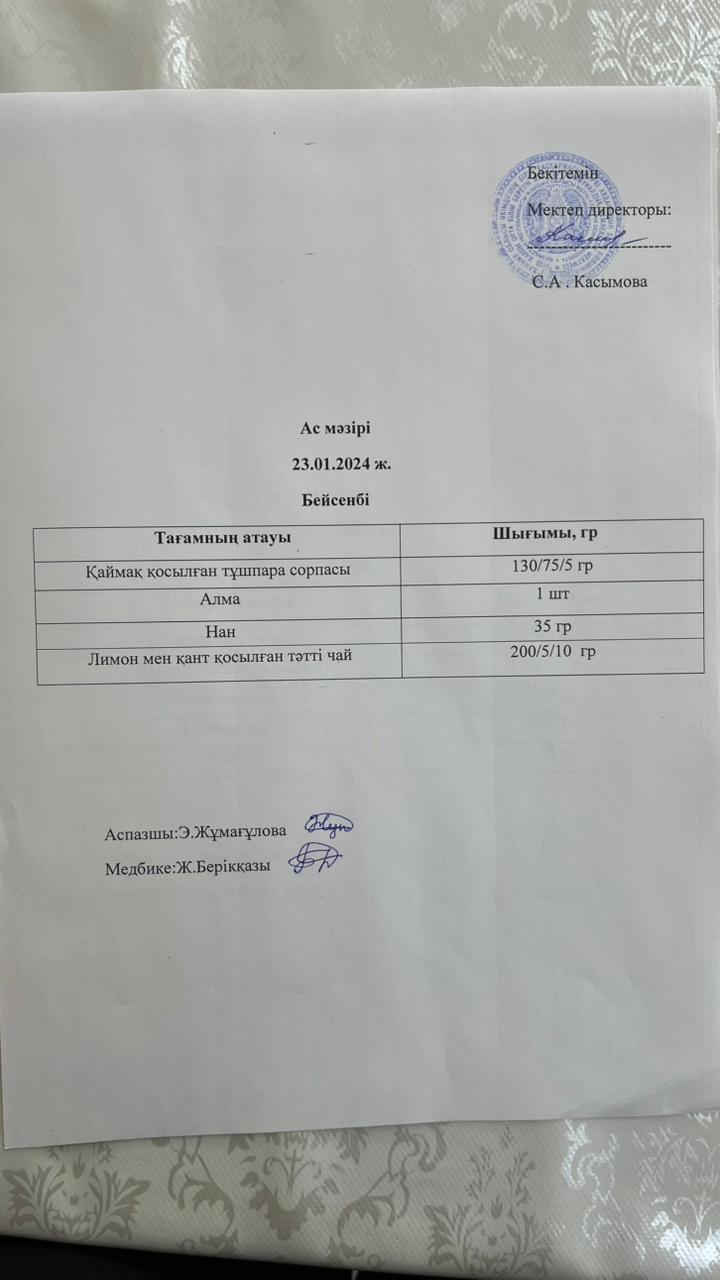 Ас мәзірі